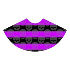 Purple Goth Skulls  Midi Sleeveless Dress from ArtsNow.com Skirt Front