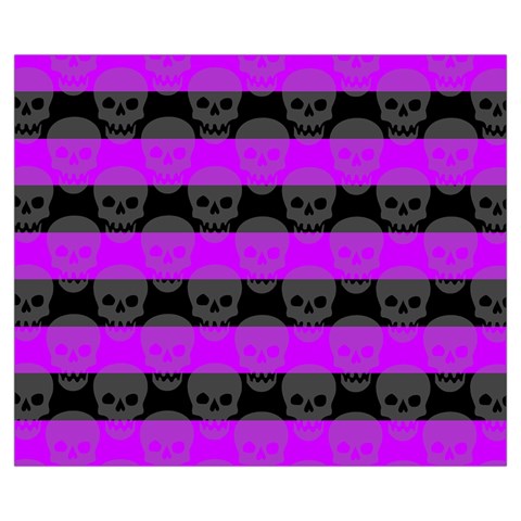 Purple Goth Skulls  Medium Tote Bag from ArtsNow.com Back