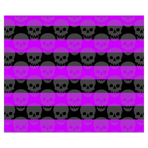 Purple Goth Skulls  Zipper Medium Tote Bag from ArtsNow.com Front