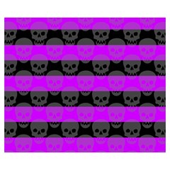 Purple Goth Skulls  Zipper Medium Tote Bag from ArtsNow.com Front