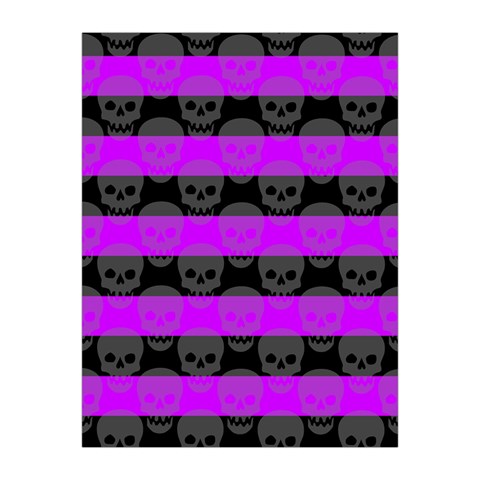 Purple Goth Skulls  Medium Tapestry from ArtsNow.com Front