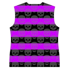 Purple Goth Skulls  Women s Button Up Vest from ArtsNow.com Back