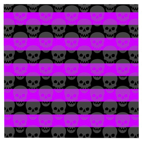 Purple Goth Skulls  Wooden Puzzle Square from ArtsNow.com Front