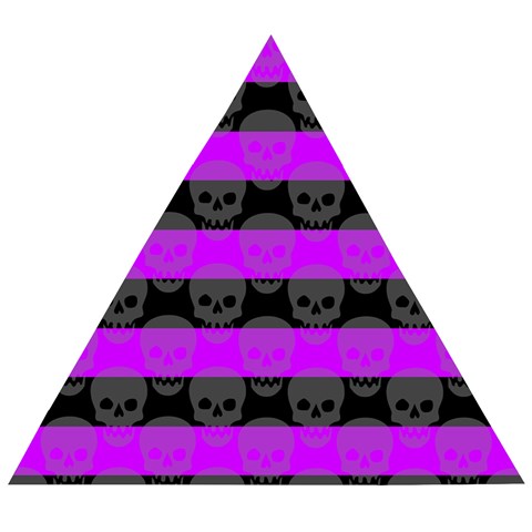 Purple Goth Skulls  Wooden Puzzle Triangle from ArtsNow.com Front