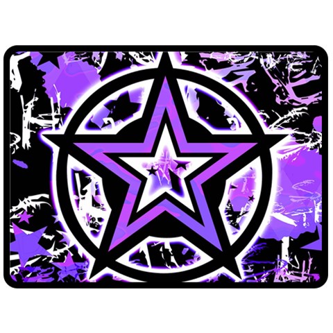 Purple Star Fleece Blanket (Large) from ArtsNow.com 80 x60  Blanket Front