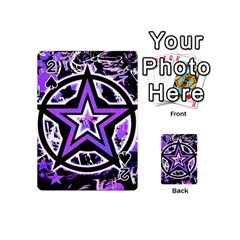 Purple Star Playing Cards 54 Designs (Mini) from ArtsNow.com Front - Spade2