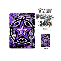 Purple Star Playing Cards 54 Designs (Mini) from ArtsNow.com Front - Joker1