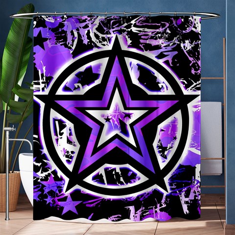 Purple Star Shower Curtain 60  x 72  (Medium) from ArtsNow.com 60 x72  Curtain