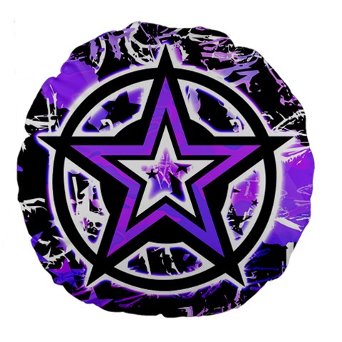 Purple Star Large 18  Premium Round Cushion  from ArtsNow.com Front