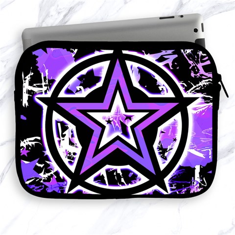 Purple Star Apple iPad Zipper Case from ArtsNow.com Front