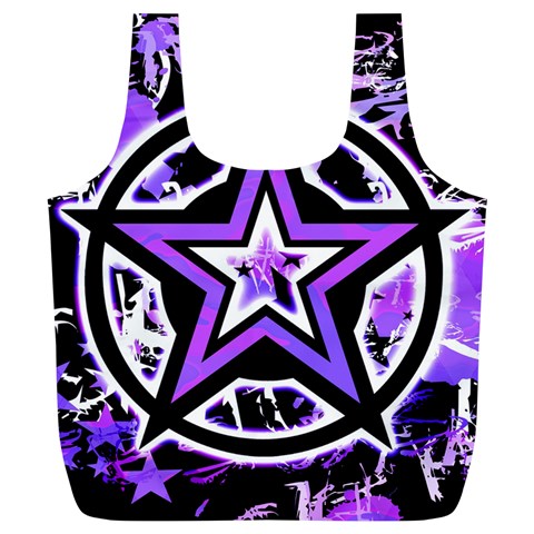 Purple Star Full Print Recycle Bag (XL) from ArtsNow.com Back