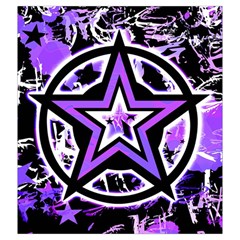 Purple Star Drawstring Pouch (XXL) from ArtsNow.com Back