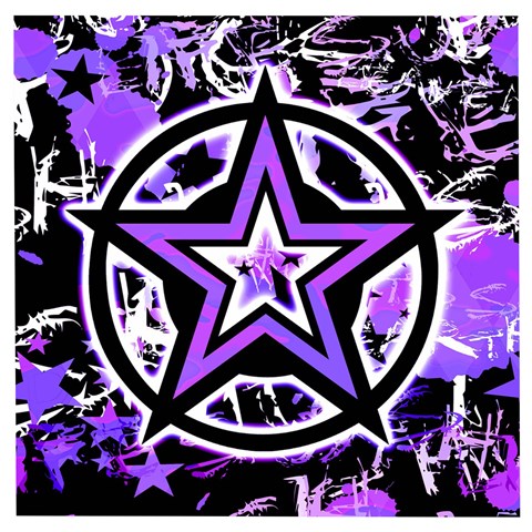 Purple Star Wooden Puzzle Square from ArtsNow.com Front