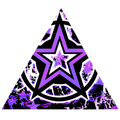 Purple Star Wooden Puzzle Triangle from ArtsNow.com Front