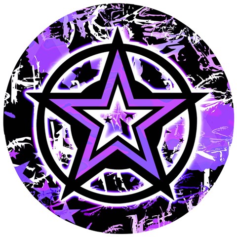 Purple Star Wooden Puzzle Round from ArtsNow.com Front