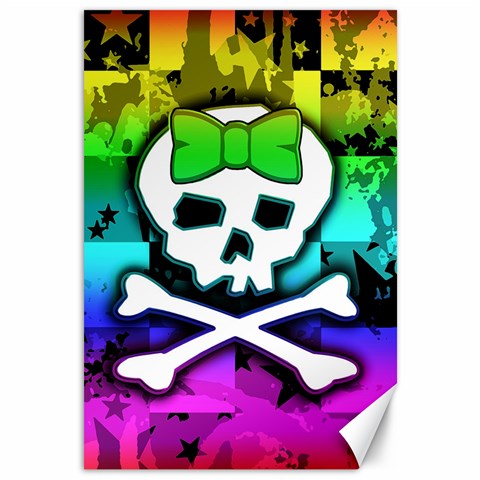 Rainbow Skull Canvas 12  x 18  from ArtsNow.com 11.88 x17.36  Canvas - 1