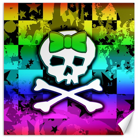 Rainbow Skull Canvas 20  x 20  from ArtsNow.com 19 x19.27  Canvas - 1