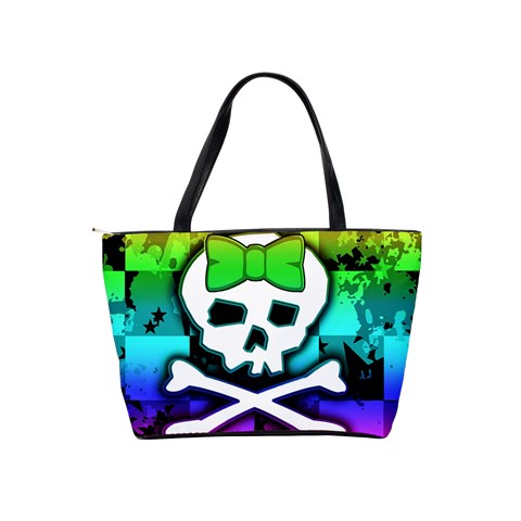 Rainbow Skull Classic Shoulder Handbag from ArtsNow.com Back