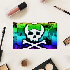 Rainbow Skull Cosmetic Bag (Small) from ArtsNow.com Back