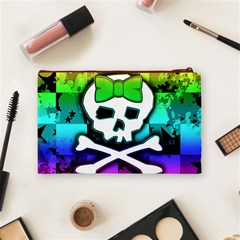 Rainbow Skull Cosmetic Bag (Medium) from ArtsNow.com Back