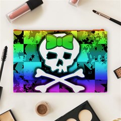 Rainbow Skull Cosmetic Bag (Large) from ArtsNow.com Back