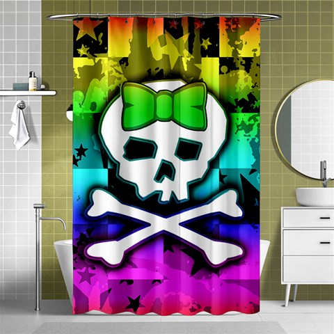 Rainbow Skull Shower Curtain 48  x 72  (Small) from ArtsNow.com Curtain(48  X 72 ) - 42.18 x64.8  Curtain(48  X 72 )