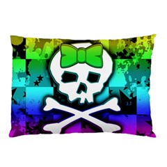 Rainbow Skull Pillow Case (Two Sides) from ArtsNow.com Front