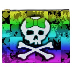 Rainbow Skull Cosmetic Bag (XXXL) from ArtsNow.com Front