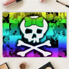 Rainbow Skull Cosmetic Bag (XXXL) from ArtsNow.com Front