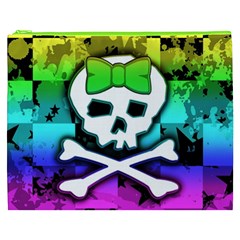 Rainbow Skull Cosmetic Bag (XXXL) from ArtsNow.com Front