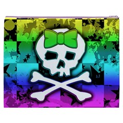 Rainbow Skull Cosmetic Bag (XXXL) from ArtsNow.com Back