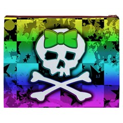 Rainbow Skull Cosmetic Bag (XXXL) from ArtsNow.com Back