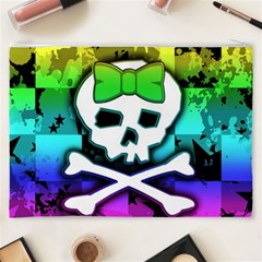 Rainbow Skull Cosmetic Bag (XXXL) from ArtsNow.com Back