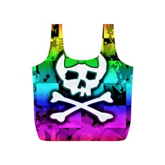 Rainbow Skull Full Print Recycle Bag (S) from ArtsNow.com Front