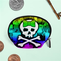 Rainbow Skull Accessory Pouch (Small) from ArtsNow.com Front