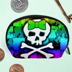 Rainbow Skull Accessory Pouch (Large) from ArtsNow.com Front