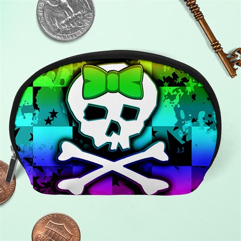 Rainbow Skull Accessory Pouch (Large) from ArtsNow.com Back