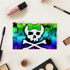 Rainbow Skull Cosmetic Bag (XS) from ArtsNow.com Front