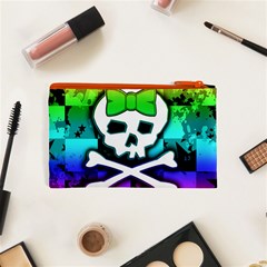 Rainbow Skull Cosmetic Bag (XS) from ArtsNow.com Back