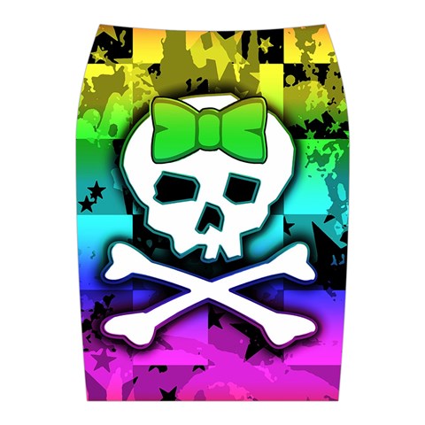 Rainbow Skull Midi Wrap Pencil Skirt from ArtsNow.com Back