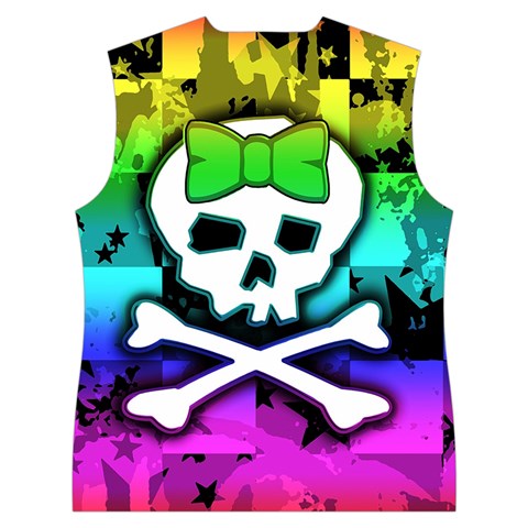 Rainbow Skull Women s Button Up Vest from ArtsNow.com Back