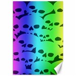 Rainbow Skull Collection Canvas 12  x 18 