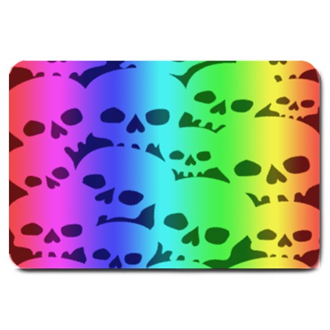 Rainbow Skull Collection Large Doormat from ArtsNow.com 30 x20  Door Mat