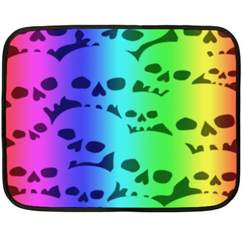 Rainbow Skull Collection Fleece Blanket (Mini) from ArtsNow.com 35 x27  Blanket