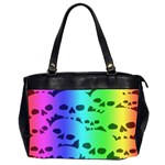 Rainbow Skull Collection Oversize Office Handbag (2 Sides)