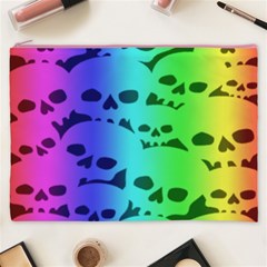 Rainbow Skull Collection Cosmetic Bag (XXXL) from ArtsNow.com Front