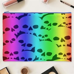 Rainbow Skull Collection Cosmetic Bag (XXXL) from ArtsNow.com Front