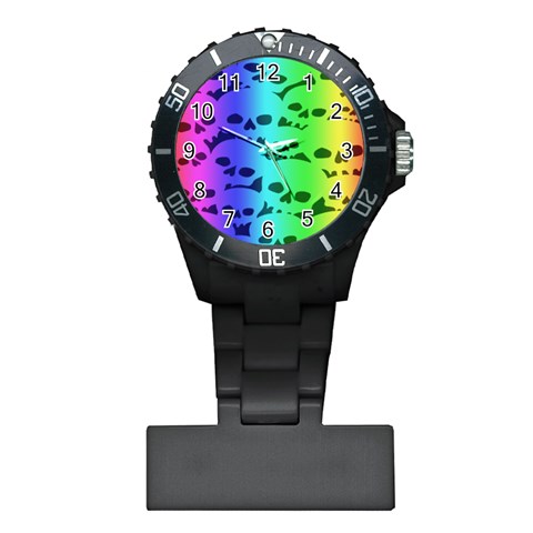 Rainbow Skull Collection Plastic Nurses Watch from ArtsNow.com Front