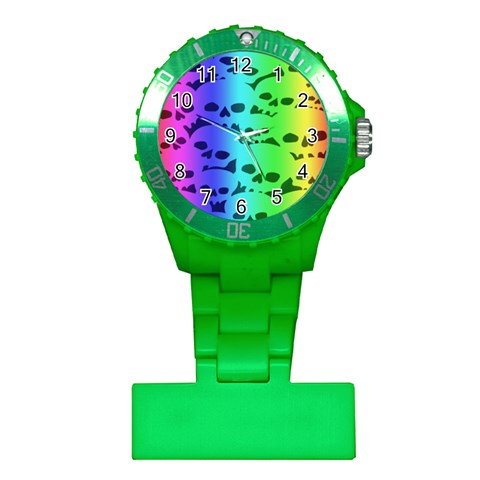 Rainbow Skull Collection Plastic Nurses Watch from ArtsNow.com Front