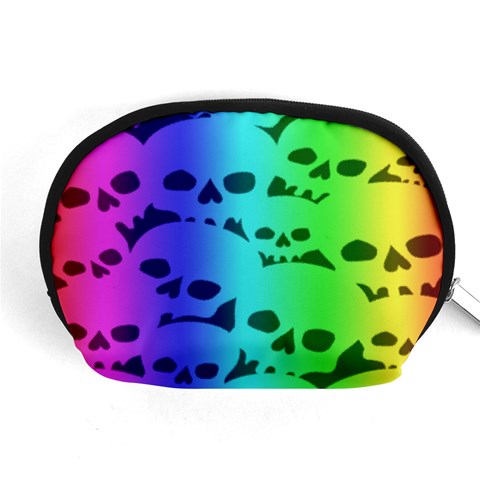 Rainbow Skull Collection Accessory Pouch (Medium) from ArtsNow.com Front